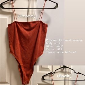 Forever 21 orange bodysuit